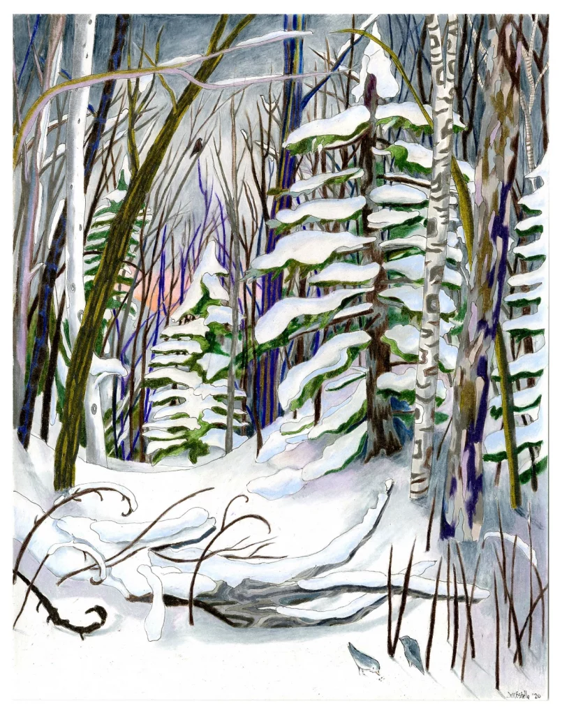 Vermont Winter Landscape, by Jill Estelle